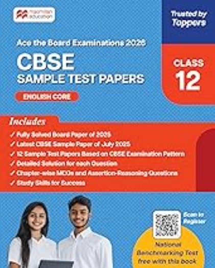 CBSE Class 12 English Core Sample Test Papers | 2026 Exam Prep | Solved Board Paper 2025 | 12 Practice Papers | MCQs | QR Solutions | Macmillan